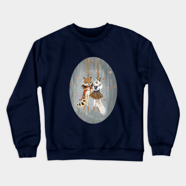 Cecil the leopard and Belle the arctic fox Crewneck Sweatshirt by KayleighRadcliffe